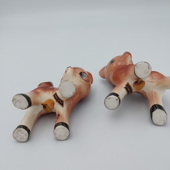 Vintage Set of‎ 2-Fawn Baby Deer w/ Spots Salt And Pepper Shaker Set. Made Japan - Picture 2 of 5